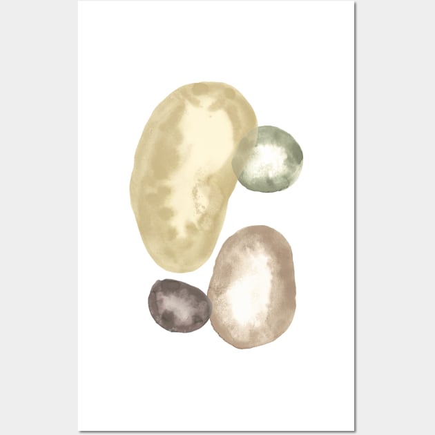 Watercolor balancing stones 2 Wall Art by WhalesWay